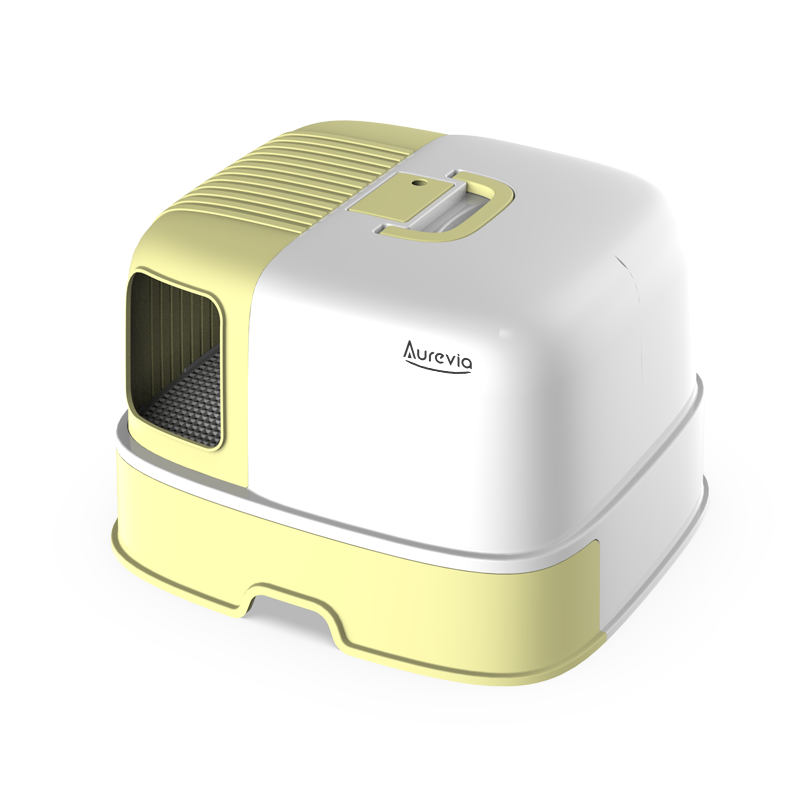 Aurevia Premium Covered Cat Litter Box with Easy Handle & Ventilated Design – Odor Control & Privacy for Cats