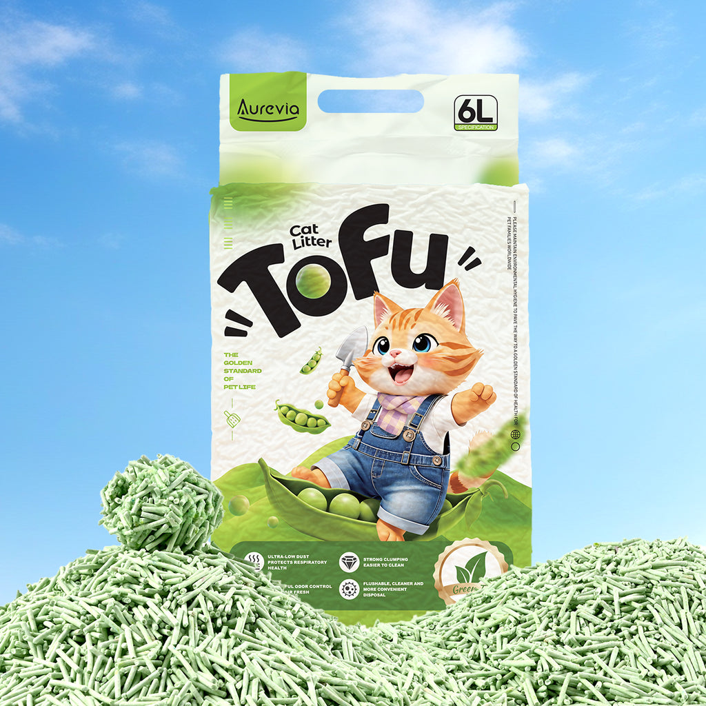 Green Tea Tofu Cat Litter with Peas(6L/2.4kg)