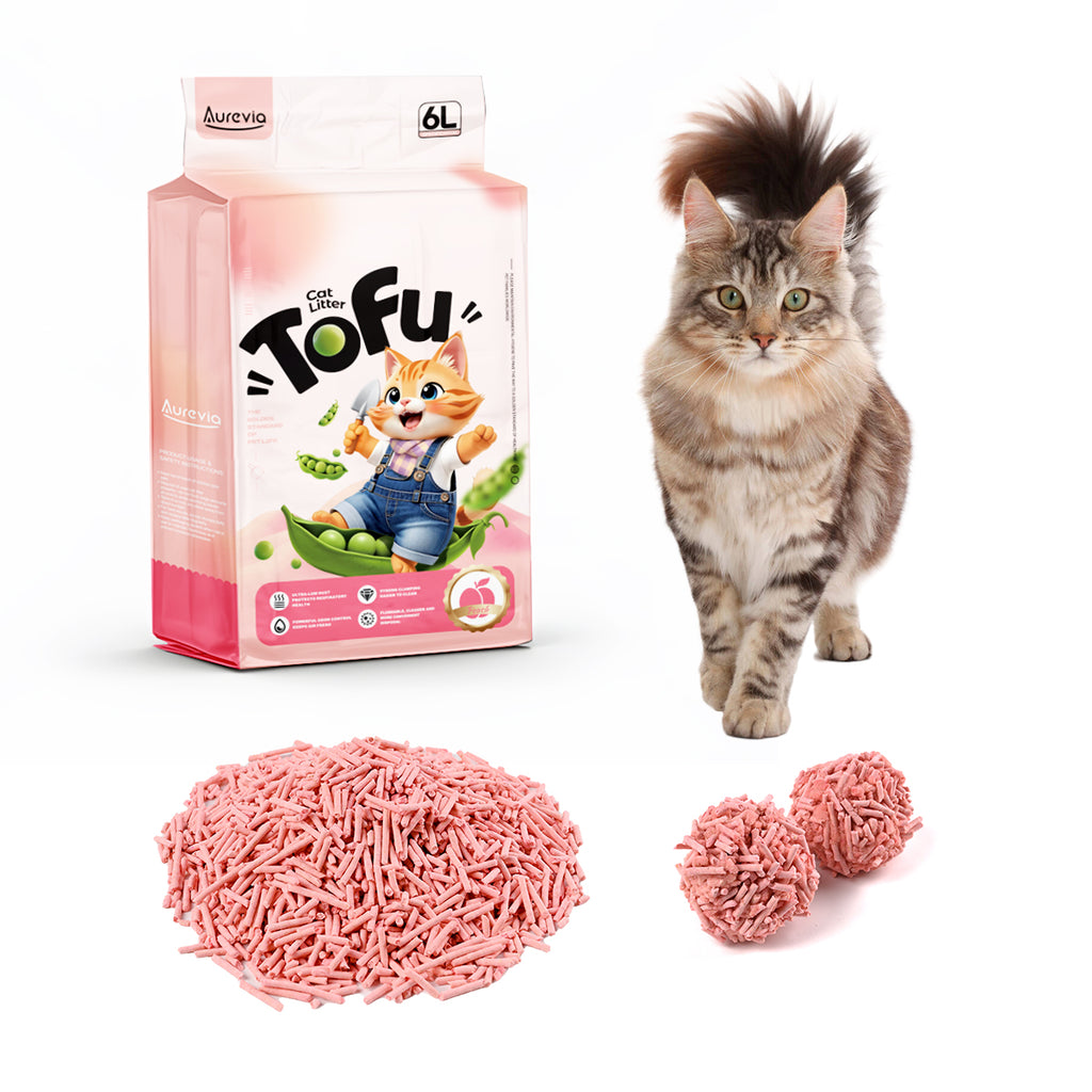 Peach Tofu Cat Litter with Peas(6L/2.4kg)